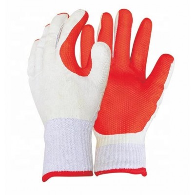 High Quality Latex crinkle palm rubber coated Glove For Hand protection