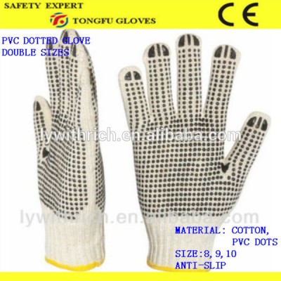 EN 388/420 PVC Dots Garden Safety Gloves Cotton Knit Liner