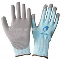 13 gauge HDPE knit glove with grey nitrile coated on palm